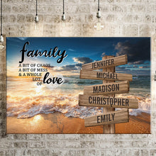 Load image into Gallery viewer, Ocean Sunset Color A Bit Whole Lot of Love Multi-Names Premium Canvas Poster
