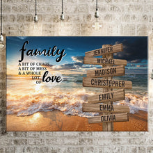 Load image into Gallery viewer, Ocean Sunset Color A Bit Whole Lot of Love Multi-Names Premium Canvas Poster