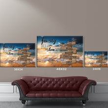 Load image into Gallery viewer, Ocean Sunset Color A Bit Whole Lot of Love Multi-Names Premium Canvas Poster