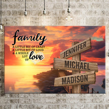 Load image into Gallery viewer, Pier Sunset  Color A Little Whole Lot of Love Multi-Names Premium Canvas