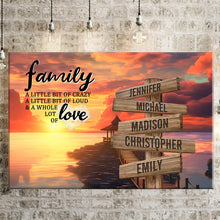 Load image into Gallery viewer, Pier Sunset Color A Little Whole Lot of Love Multi-Names Premium Canvas Poster