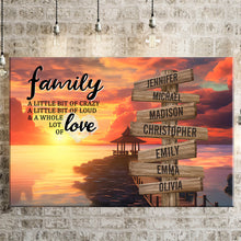 Load image into Gallery viewer, Pier Sunset Color A Little Whole Lot of Love Multi-Names Premium Canvas Poster