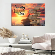 Load image into Gallery viewer, Pier Sunset Color A Little Whole Lot of Love Multi-Names Premium Canvas Poster