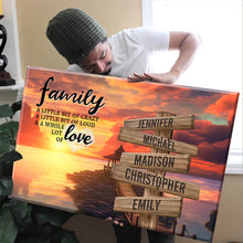 Load image into Gallery viewer, Pier Sunset  Color A Little Whole Lot of Love Multi-Names Premium Canvas