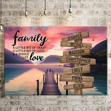 Load image into Gallery viewer, Pier at Dusk Color A Little Whole Lot of Love Multi-Names Premium Canvas Poster