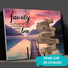 Load image into Gallery viewer, Pier at Dusk  Color A Little Whole Lot of Love Multi-Names Premium Canvas