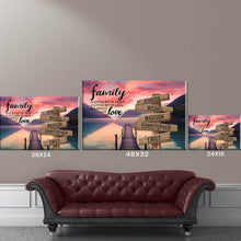 Load image into Gallery viewer, Pier at Dusk Color A Little Whole Lot of Love Multi-Names Premium Canvas Poster