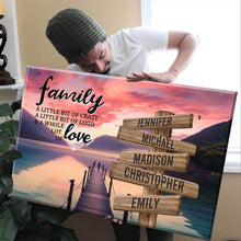 Load image into Gallery viewer, Pier at Dusk  Color A Little Whole Lot of Love Multi-Names Premium Canvas