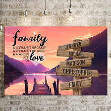 Load image into Gallery viewer, River Moonlight  Color A Little Whole Lot of Love Multi-Names Premium Canvas