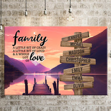 Load image into Gallery viewer, River Moonlight Color A Little Whole Lot of Love Multi-Names Premium Canvas Poster