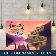 Load image into Gallery viewer, River Moonlight  Color A Little Whole Lot of Love Multi-Names Premium Canvas