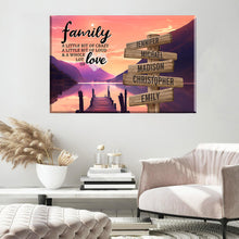 Load image into Gallery viewer, River Moonlight  Color A Little Whole Lot of Love Multi-Names Premium Canvas