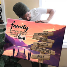 Load image into Gallery viewer, River Moonlight  Color A Little Whole Lot of Love Multi-Names Premium Canvas