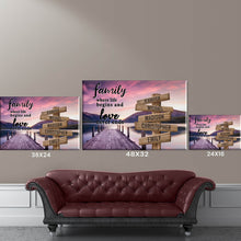 Load image into Gallery viewer, River Pier Color  Where Life Begins And Love Never Ends Multi-Names Premium Canvas