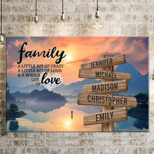 Load image into Gallery viewer, Riverside Dusk Color A Little Whole Lot of Love Multi-Names Premium Canvas Poster