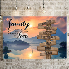 Load image into Gallery viewer, Riverside Dusk Color A Little Whole Lot of Love Multi-Names Premium Canvas