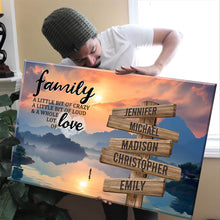 Load image into Gallery viewer, Riverside Dusk Color A Little Whole Lot of Love Multi-Names Premium Canvas