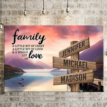Load image into Gallery viewer, Riverside Pier Color A Little Whole Lot of Love Multi-Names Premium Canvas Poster