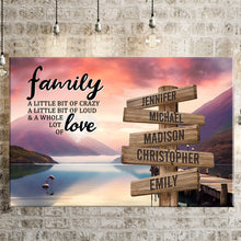 Load image into Gallery viewer, Riverside Pier Color A Little Whole Lot of Love Multi-Names Premium Canvas Poster