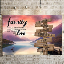 Load image into Gallery viewer, Riverside Pier Color A Little Whole Lot of Love Multi-Names Premium Canvas Poster