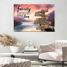 Load image into Gallery viewer, Riverside Pier Color A Little Whole Lot of Love Multi-Names Premium Canvas Poster