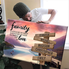 Load image into Gallery viewer, Riverside Pier Color A Little Whole Lot of Love Multi-Names Premium Canvas