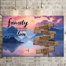 Load image into Gallery viewer, Riverside Scenery Color A Little Whole Lot of Love Multi-Names Premium Canvas Poster