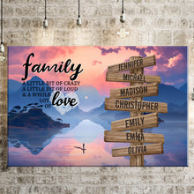 Load image into Gallery viewer, Riverside Scenery Color A Little Whole Lot of Love Multi-Names Premium Canvas Poster