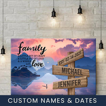 Load image into Gallery viewer, Riverside Scenery  Color A Little Whole Lot of Love Multi-Names Premium Canvas
