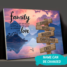 Load image into Gallery viewer, Riverside Scenery Color A Little Whole Lot of Love Multi-Names Premium Canvas Poster