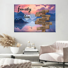 Load image into Gallery viewer, Riverside Scenery Color A Little Whole Lot of Love Multi-Names Premium Canvas Poster