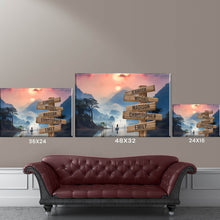 Load image into Gallery viewer, Riverside Sunset Color Multi-Names Premium Canvas