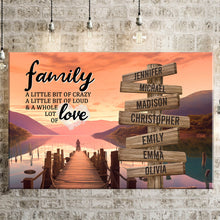 Load image into Gallery viewer, Riverside at Dusk Color A Little Whole Lot of Love Multi-Names Premium Canvas Poster