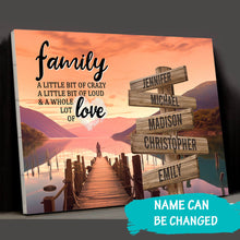 Load image into Gallery viewer, Riverside at Dusk Color A Little Whole Lot of Love Multi-Names Premium Canvas Poster