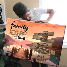 Load image into Gallery viewer, Riverside at Dusk  Color A Little Whole Lot of Love Multi-Names Premium Canvas