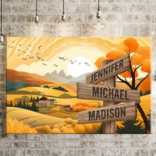 Load image into Gallery viewer, Rural Scenery Color Multi-Names Premium Canvas Poster