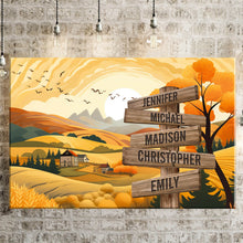 Load image into Gallery viewer, Rural Scenery Color Multi-Names Premium Canvas
