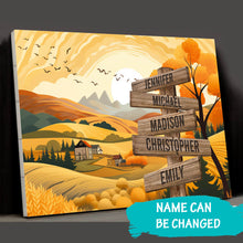 Load image into Gallery viewer, Rural Scenery Color Multi-Names Premium Canvas Poster