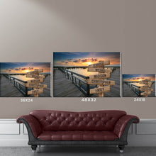 Load image into Gallery viewer, Seaside Pier Color Multi-Names Premium Canvas