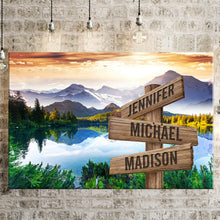 Load image into Gallery viewer, Snow Mountain Lake Color Multi-Names Premium Canvas