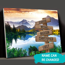 Load image into Gallery viewer, Snow Mountain Lake Color Multi-Names Premium Canvas