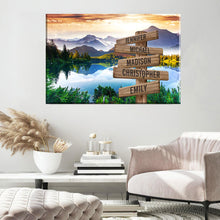 Load image into Gallery viewer, Snow Mountain Lake Color Multi-Names Premium Canvas
