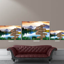 Load image into Gallery viewer, Snow Mountain Lake Color Multi-Names Premium Canvas