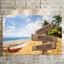 Load image into Gallery viewer, Summer Beach Color Multi-Names Premium Canvas