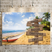 Load image into Gallery viewer, Summer Beach Color Multi-Names Premium Canvas
