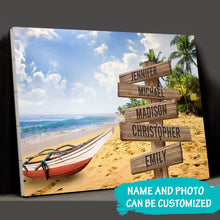 Load image into Gallery viewer, Summer Beach Color Multi-Names Premium Canvas