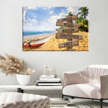 Load image into Gallery viewer, Summer Beach Color Multi-Names Premium Canvas