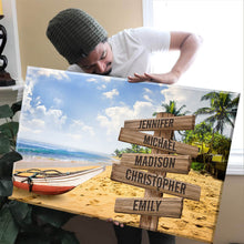 Load image into Gallery viewer, Summer Beach Color Multi-Names Premium Canvas
