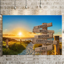 Load image into Gallery viewer, Summer Beach Sunset Color Multi-Names Premium Canvas Poster