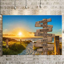 Load image into Gallery viewer, Summer Beach Sunset Color Multi-Names Premium Canvas Poster